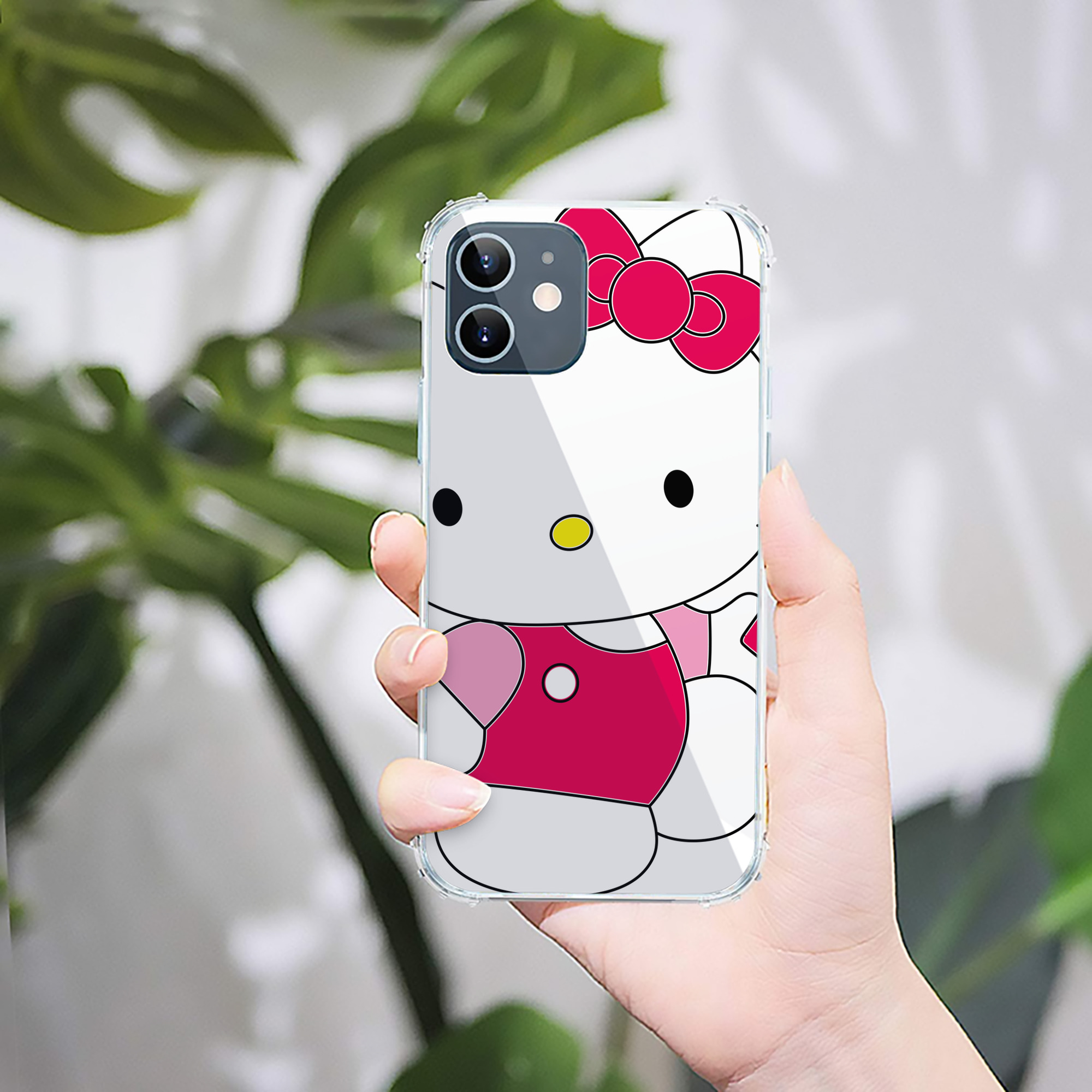 （画像用） Hello Kitty ハローキティ 【iPhone 12シリーズ対応】透明スマホケース（クリアソフトケース）